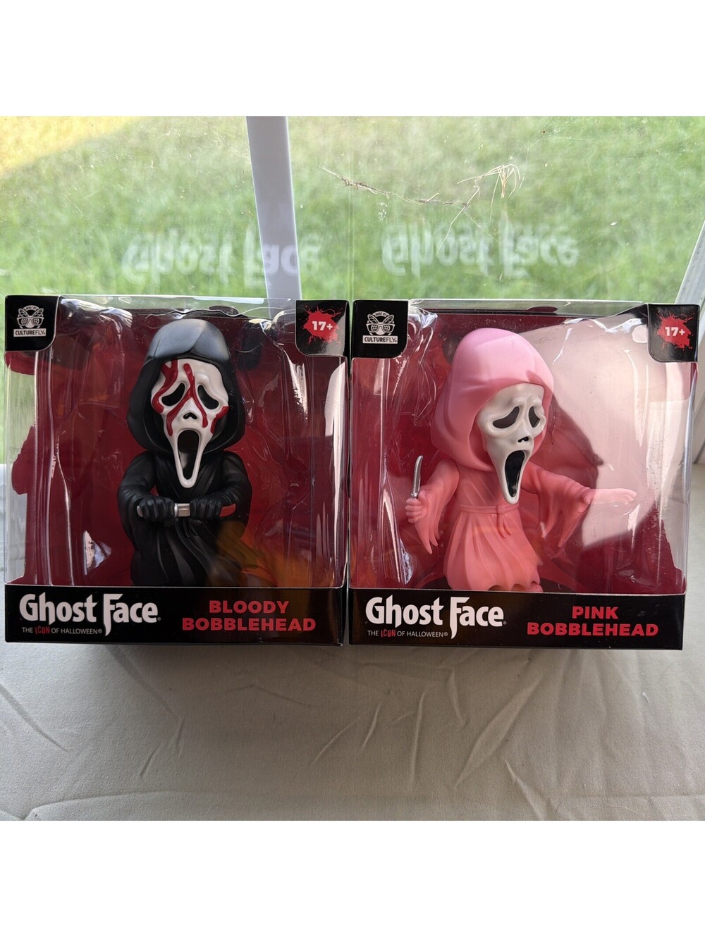 CultureFly Ghost Face Bobblehead Lot of 2 Pink & Bloody Variant Scream Figure